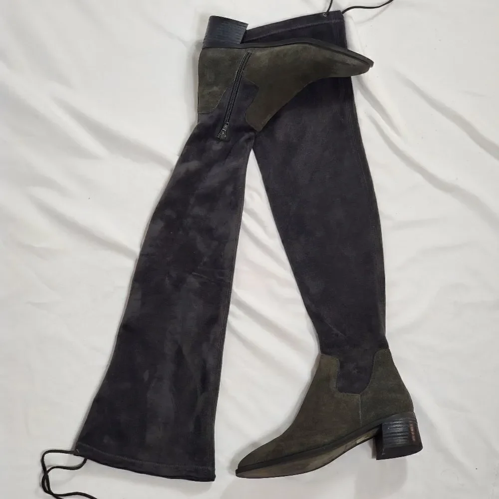 NEW Free People Coast to Coast Over the Knee Boots in Gray - Size 37